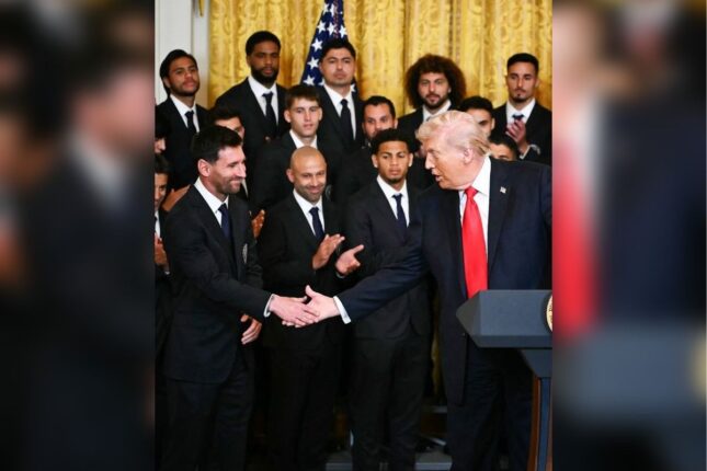 Messi Ağ evdə Trampla görüşdü