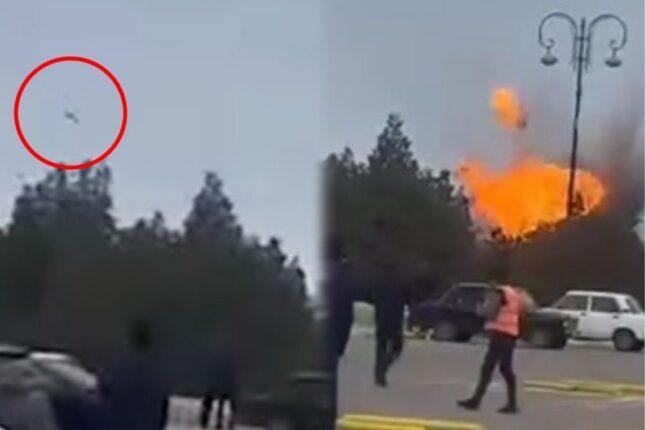 Dronun düşdüyü anın görüntüləri – Video