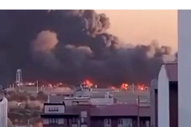 Tehranda hava limanı vuruldu – Video