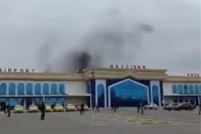 İran Naxçıvan aeroportuna dron hücumu etdi – VİDEO