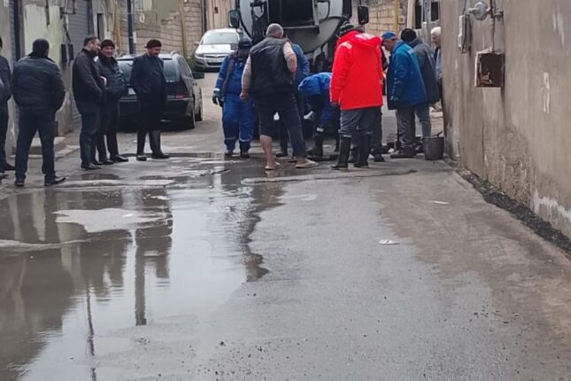 Abşeronda yağışın yaratdığı fəsadlar aradan qaldırılır – Fotolar