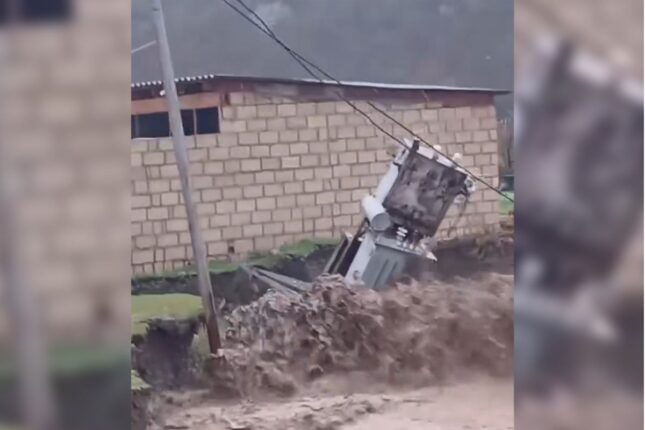 Qusarda sel transformatoru belə apardı – Video