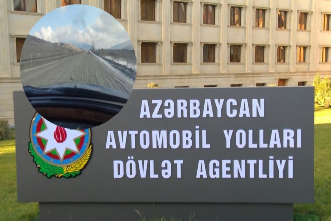 AAYDA Ağdam-Xankəndi yolunun təmirini yarımçıq qoydu – Video