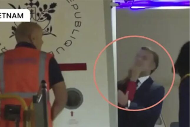 Tramp Makronu ələ saldı: Arvadının şilləsi…