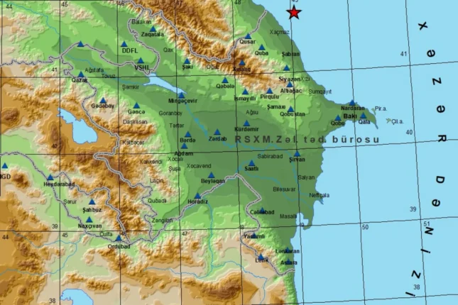 Xəzər dənizində zəlzələ baş verdi