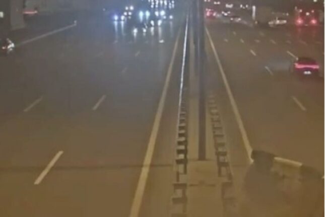 Aeroport yolunda dəhşətli qəzanın görüntüləri – VİDEO