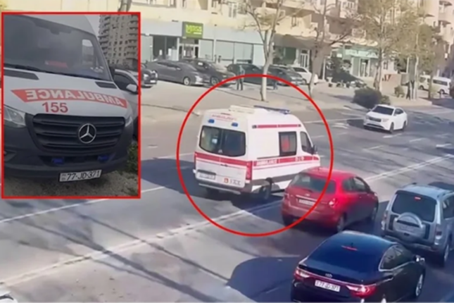 Təcili yardım maşınını narkotikin təsiri altında sürürmüş – Video