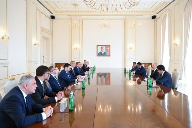 Prezident Slovakiya Milli Şurası sədrini qəbul etdi (FOTO)