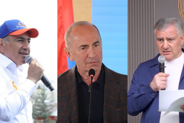 Paşinyan, Köçəryan və Karapetyanın reytinqi açıqlandı Paşinyan, Köçəryan və Karapetyanın reytinqi açıqlandı