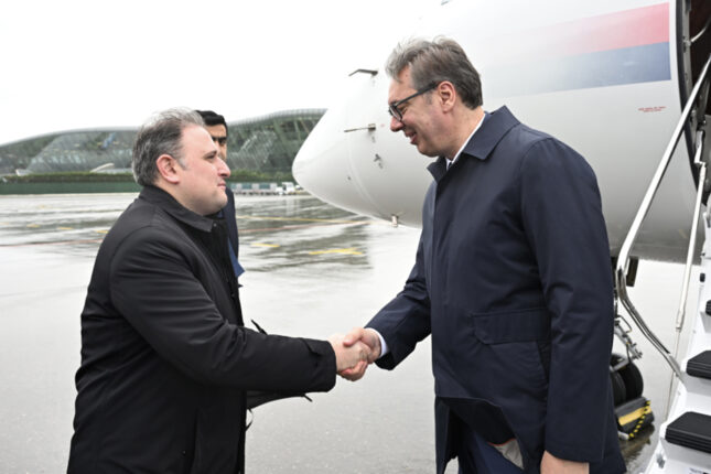 Aleksandar Vuçiç Azərbaycana gəldi – Fotolar