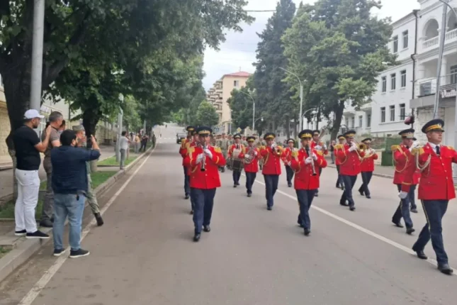 Xankəndi şəhərində hərbçilərin yürüşü – FOTOLAR