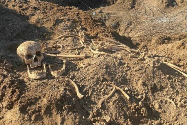 Ağdamda insan skeletinə bənzər qalıqlar aşkarlanıb Ağdamda insan skeletinə bənzər qalıqlar aşkarlanıb