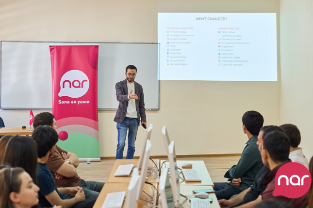 “Nar” Gəncədə tələbələr üçün təlimlər təşkil etdi – Fotolar