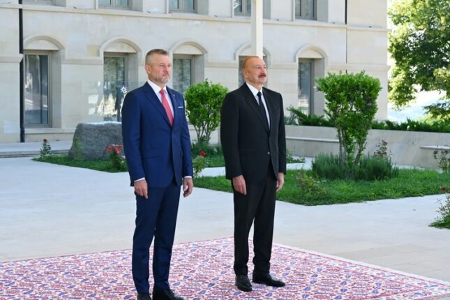 Azərbaycan və Slovakiya prezidentlərinin Şuşa görüşündən VİDEO