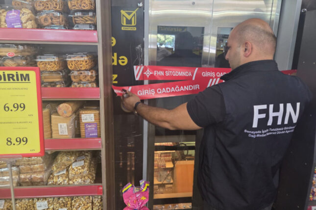 Marketdə təhlükəli liftin istismarı dayandırıldı – Video