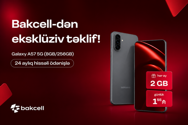 Bakcell Samsung Galaxy A57 5G üçün xüsusi kampaniyaya start verib Bakcell Samsung Galaxy A57 5G üçün xüsusi kampaniyaya start verib