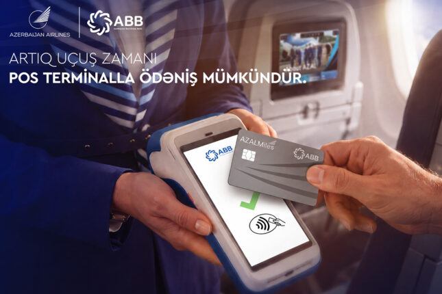 Təyyarədə də POS terminalla ödəniş etmək olacaq Təyyarədə də POS terminalla ödəniş etmək olacaq