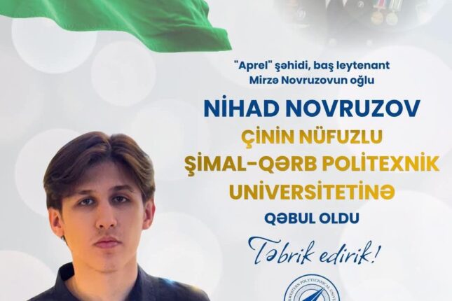 Şəhid övladından böyük uğur – Foto Şəhid övladından böyük uğur – Foto