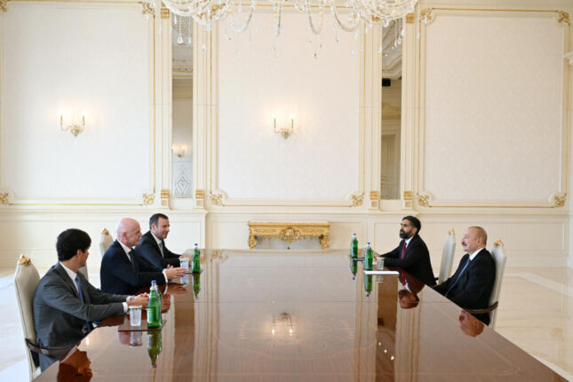 Prezident İlham Əliyev FIFA-nın prezidentini qəbul edib – (Foto) Prezident İlham Əliyev FIFA-nın prezidentini qəbul edib – (Foto)