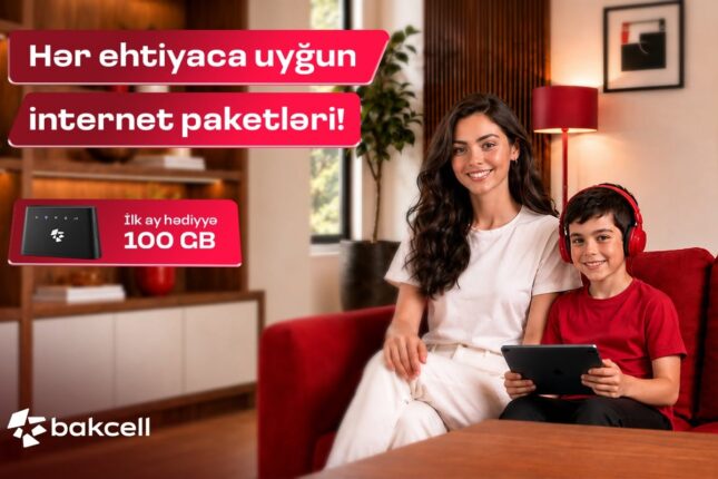 “Bakcell”dən Wi-Fi modemi alın, ilk abunəliyiniz pulsuz olsun