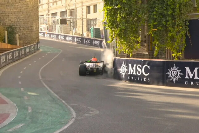 Formula 1: Azərbaycan Qran-prisində qəza baş verdi Formula 1: Azərbaycan Qran-prisində qəza baş verdi