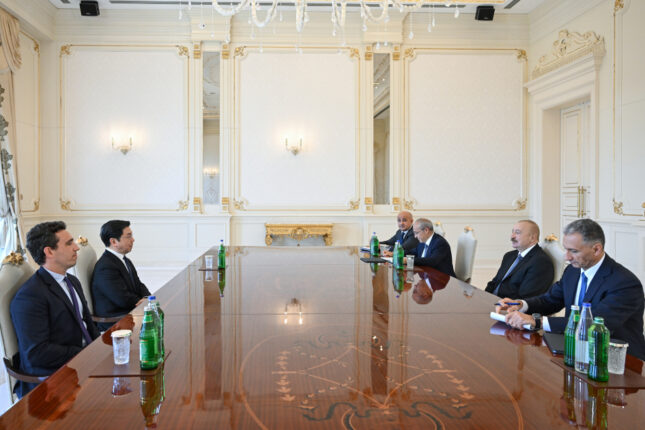 Prezident Çin və İtaliya şirkətlərinin rəhbər şəxslərini qəbul etdi (FOTO)