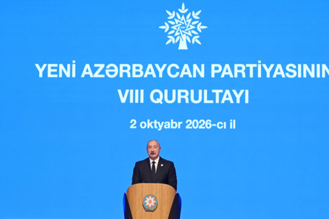 YAP-ın VIII Qurultayı keçirilir, İlham Əliyev çıxış edir